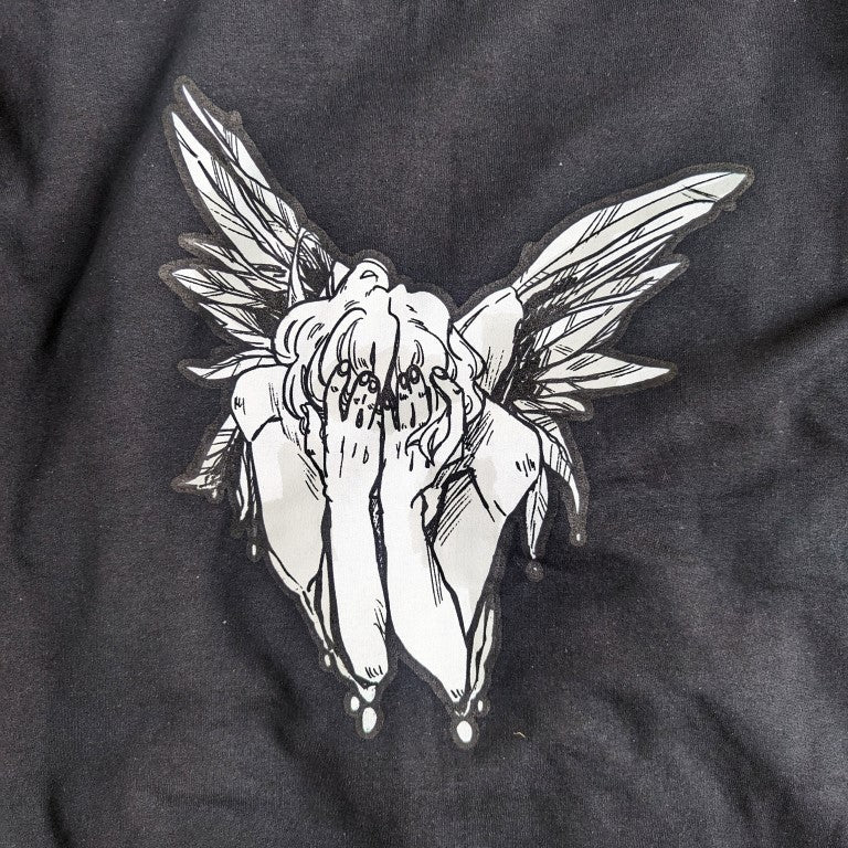 Black Fallen Angel Zip-Up Jacket