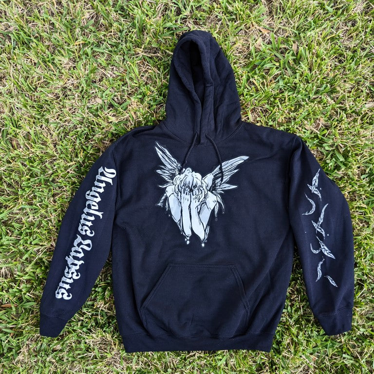 Black Fallen Angel Hoodie FRONT IMAGE – Milky Tomato