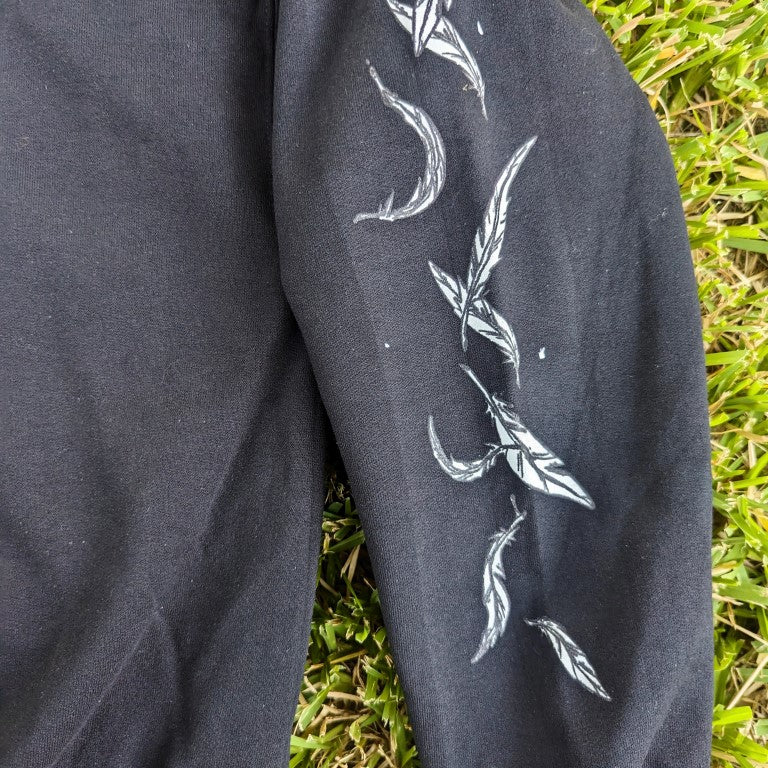 Black Fallen Angel Hoodie - FRONT IMAGE