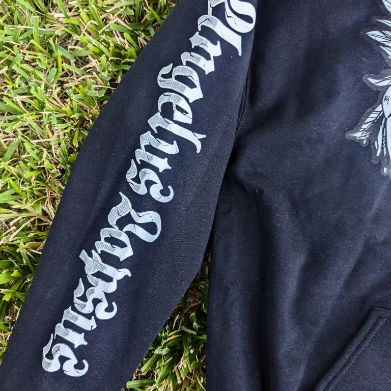 Black Fallen Angel Hoodie - FRONT IMAGE