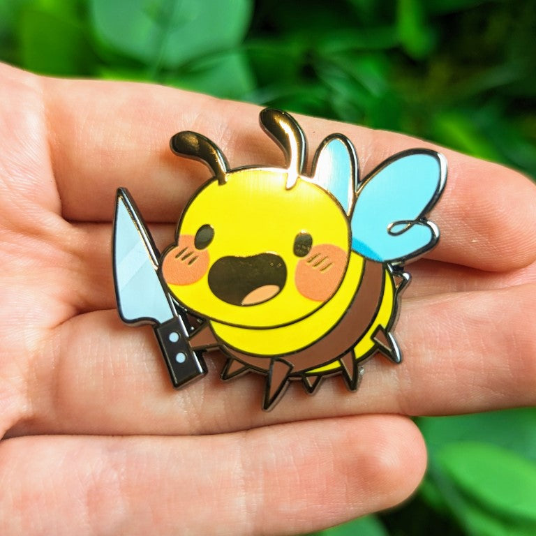 Knife Bee Enamel Pin