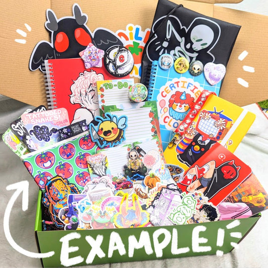 An example of the contents of a mystery gift box