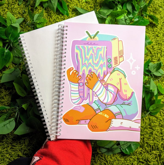 Drippy Pastel TV Head Large Reusable Sticker Book