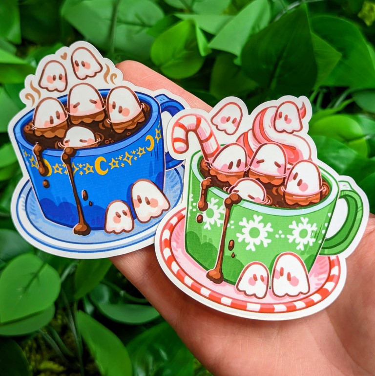 Ghost Hot Chocolate Stickers