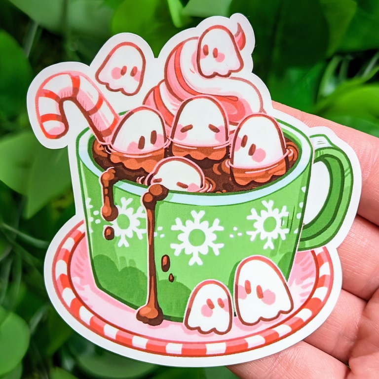 Ghost Hot Chocolate Stickers