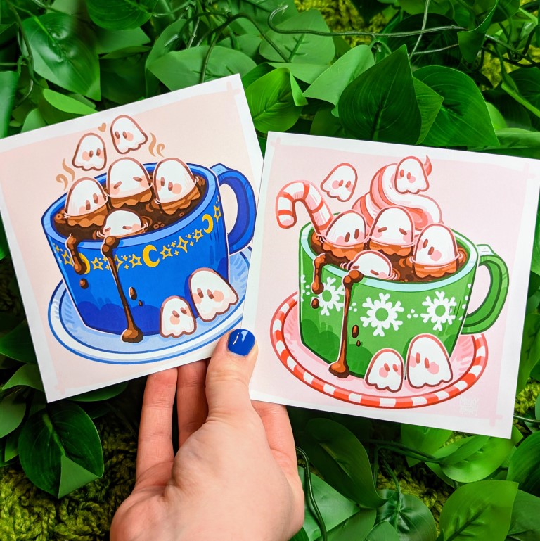 Ghost Hot Chocolate Square Mini Prints!