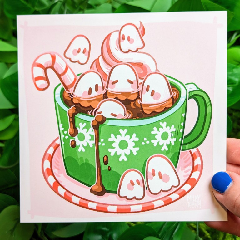 Ghost Hot Chocolate Square Mini Prints!