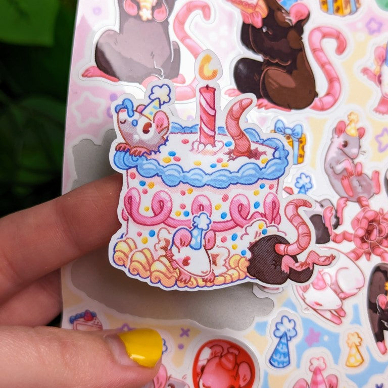 Rat Party Sticker Sheet