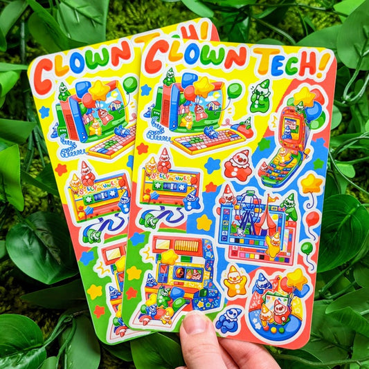 Clown Tech Sticker Sheet