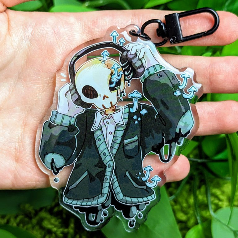 Aesthetic Mushroom Skeleton Keychains
