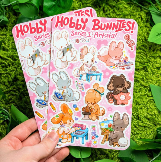 Hobby Bunnies Series 1 Sticker Sheet