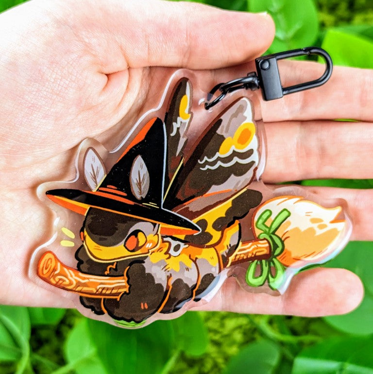 Moth Witch Keychains
