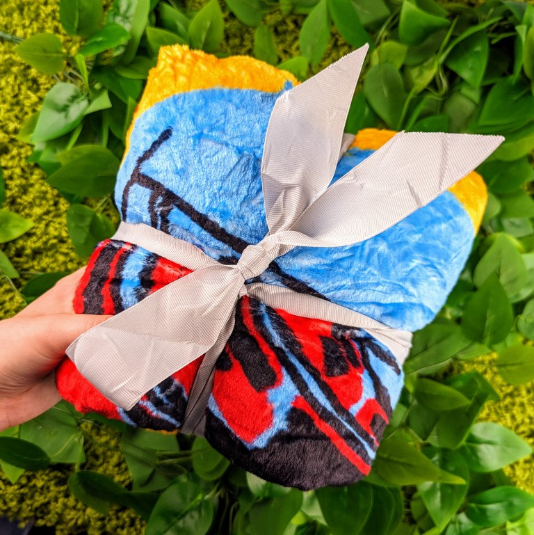 Space Girl V2 Saturated Throw Blanket