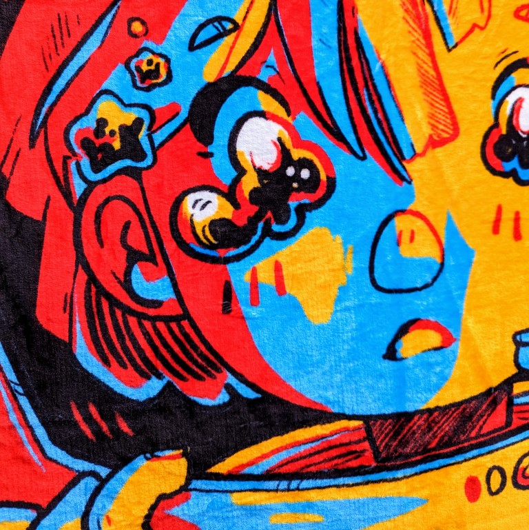 Space Girl V2 Saturated Throw Blanket