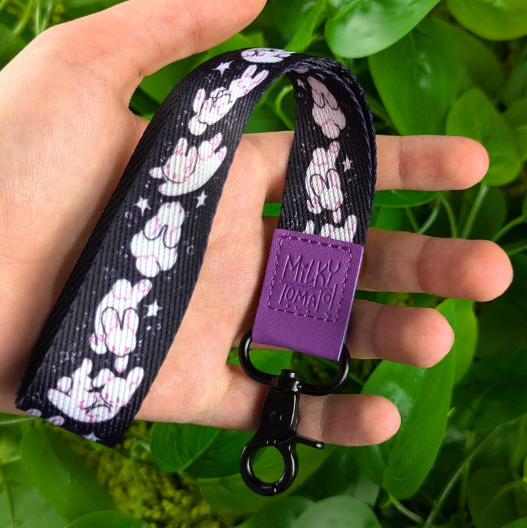 Space Bun Bun Ghost Wrist Lanyard Milky Tomato