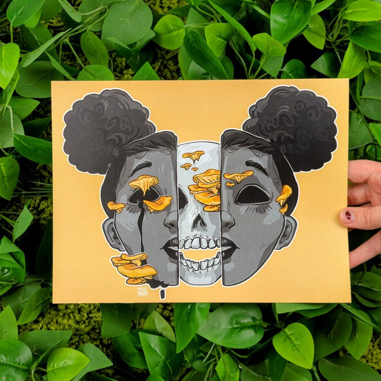 Mushroom Face Girl Large Prints!