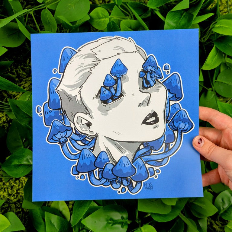 Mushroom Face Girl Large Prints!