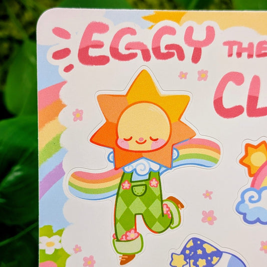 Sun and Moon Clown Sticker Sheet