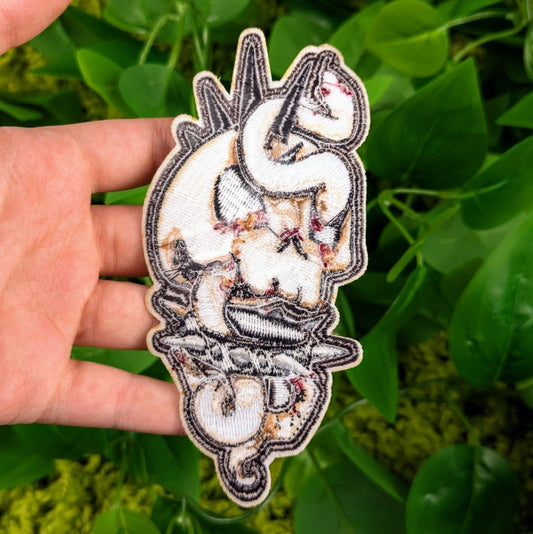 Reverse side of Chess Punk Skull Patch