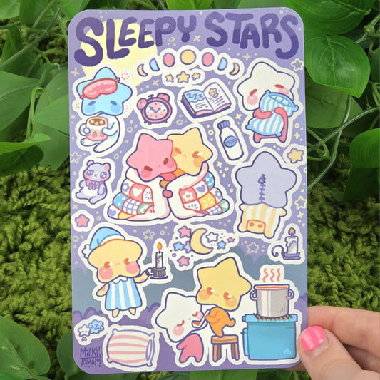 Sleepy Star Baby Sticker Sheet!