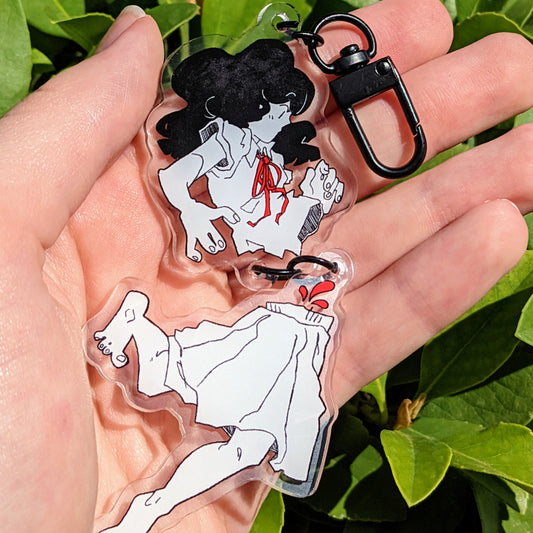Split Girl Linked Keychain