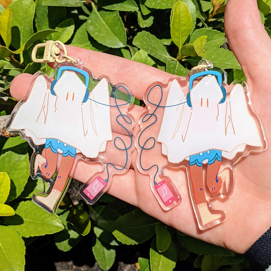 Music Ghost Keychain