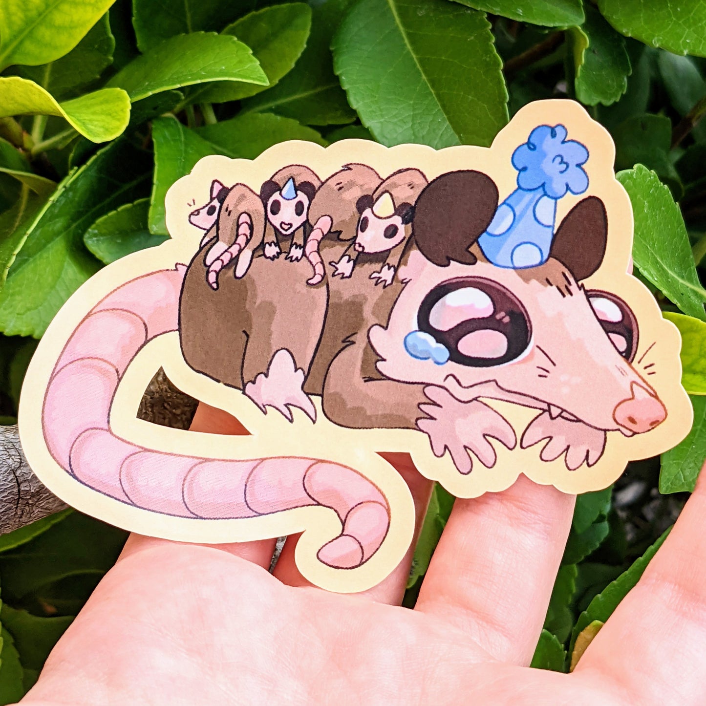 Sad Party Opossum Stickers!