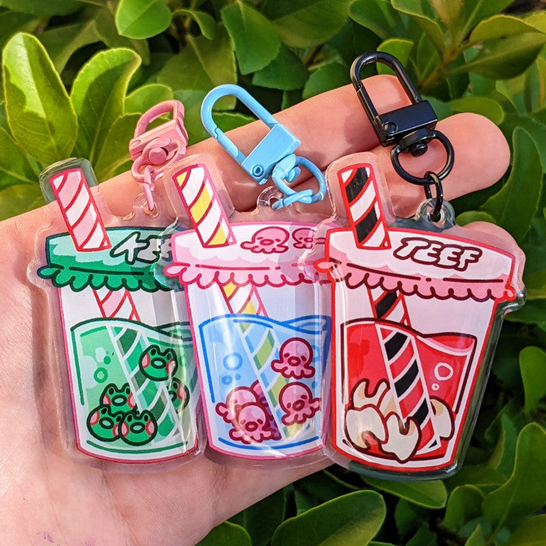 Cute Boba Cup Keychains