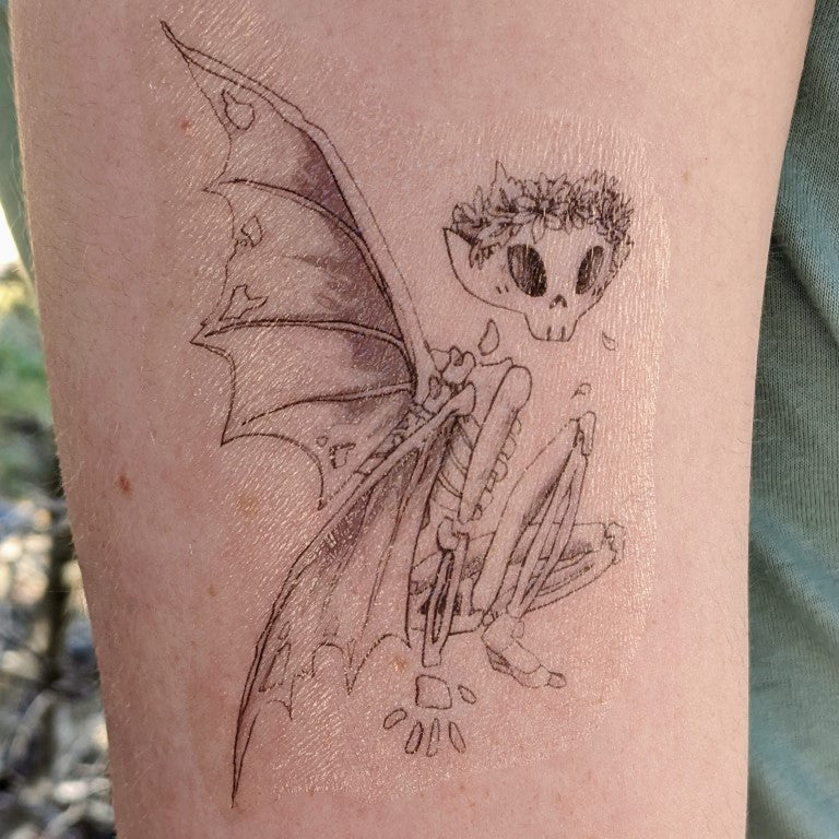 Skeleton Fairy Temporary Tattoo