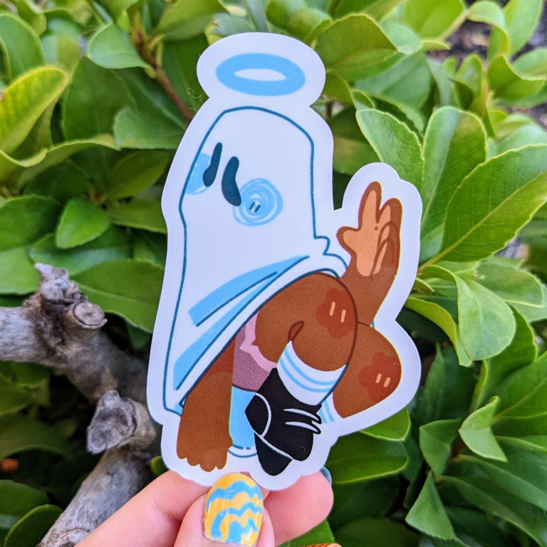 Devil and Angel Ghost Duo Stickers
