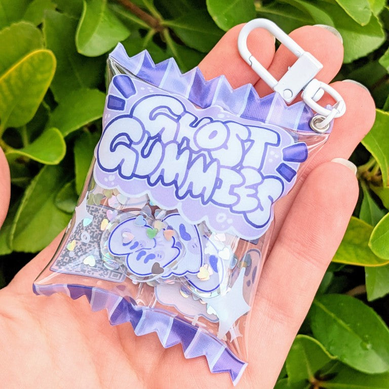 Ghost Gummies Puffy Candy Keychain | Milky Tomato