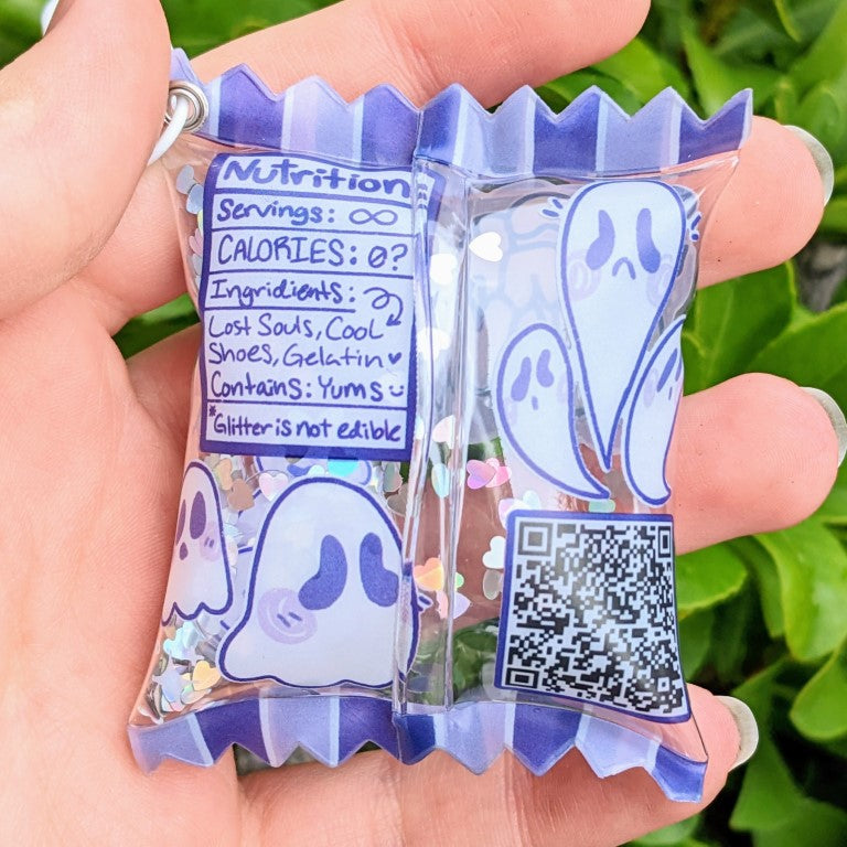 Ghost Gummies Puffy Candy Keychain | Milky Tomato
