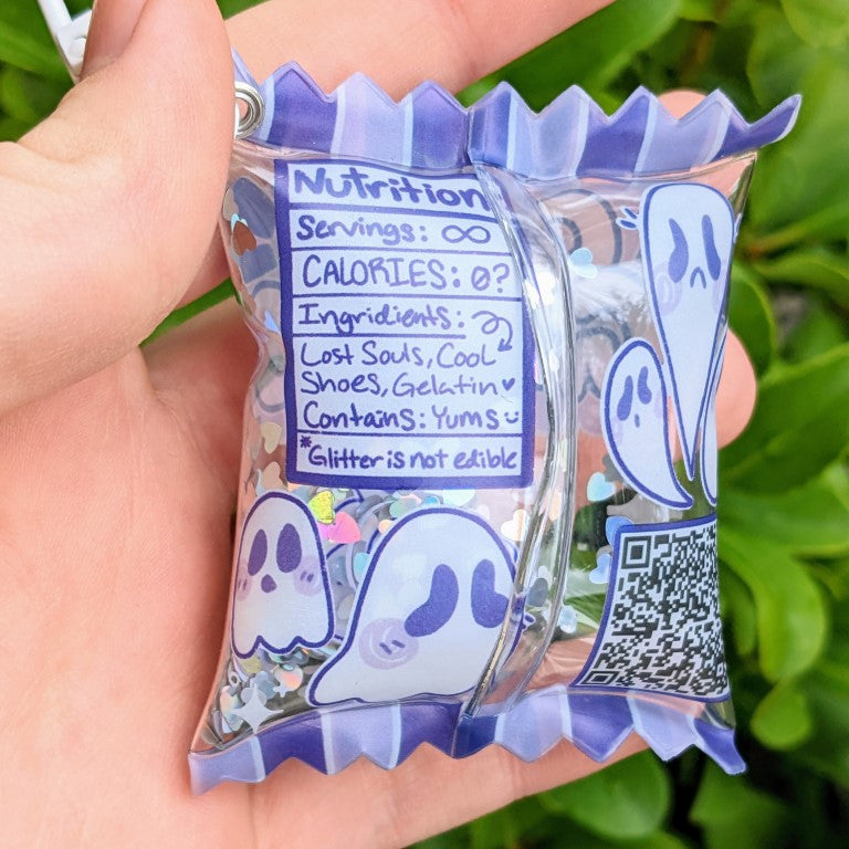 Ghost Gummies Puffy Candy Keychain | Milky Tomato