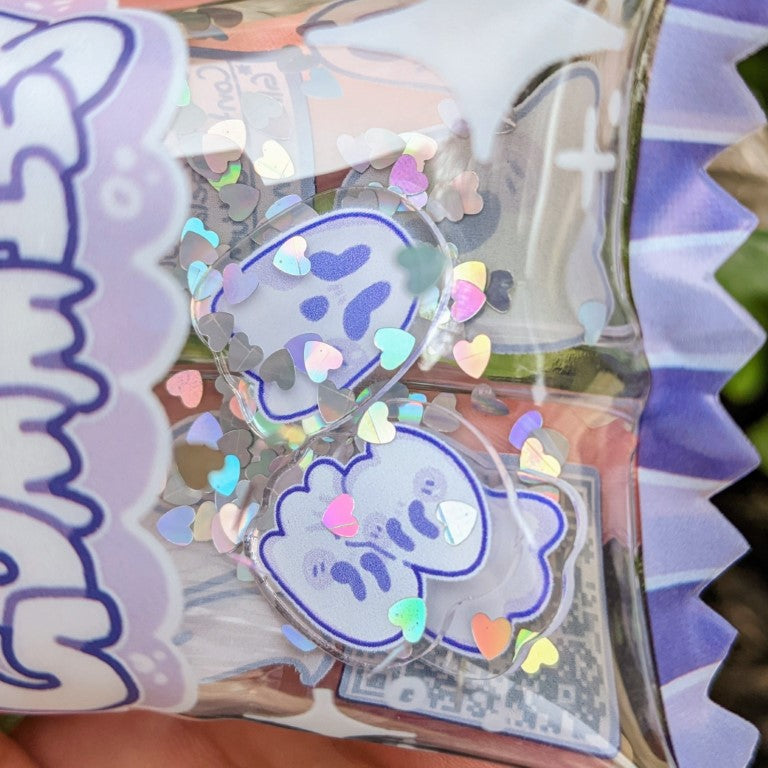 Ghost Gummies Puffy Candy Keychain | Milky Tomato
