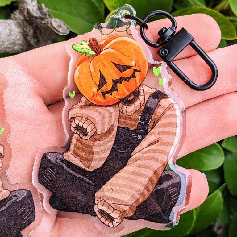 Autumn Pumpkin Head Keychain!