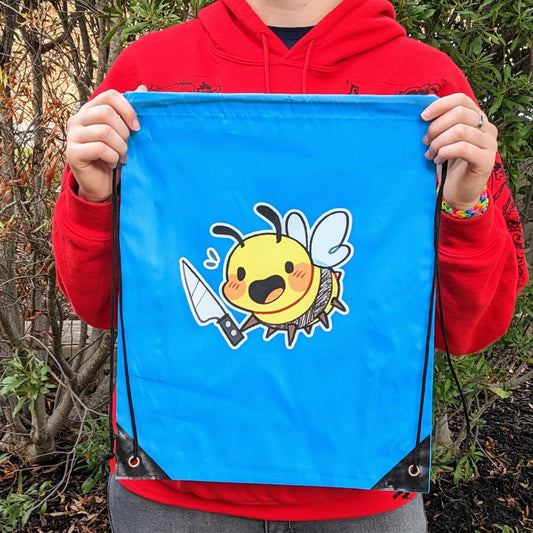 Knife Bee Drawstring Bag