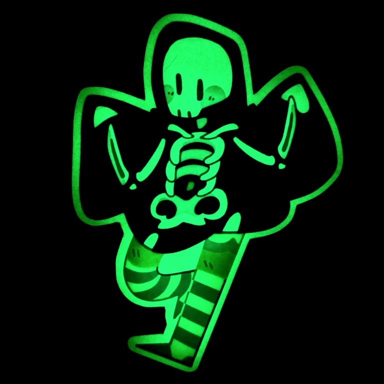 Glow in the Dark Skeleton Ghost Stickers