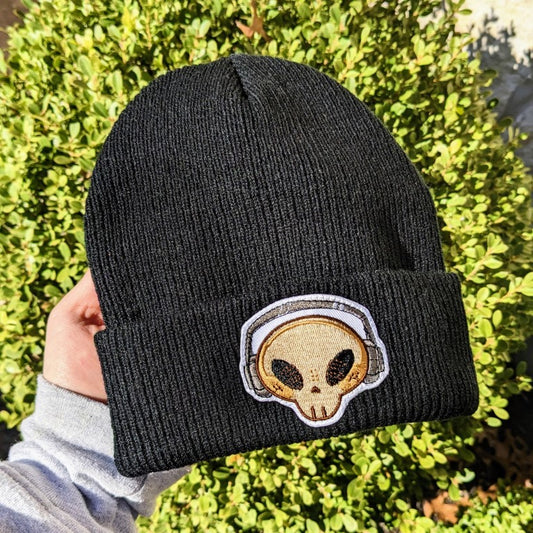 Aesthetic skeleton beanie in black
