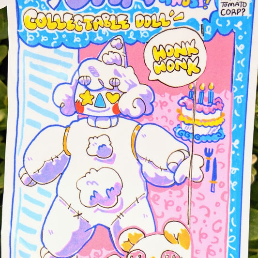 Clown Doll Toy Box Sticker: OC Jam