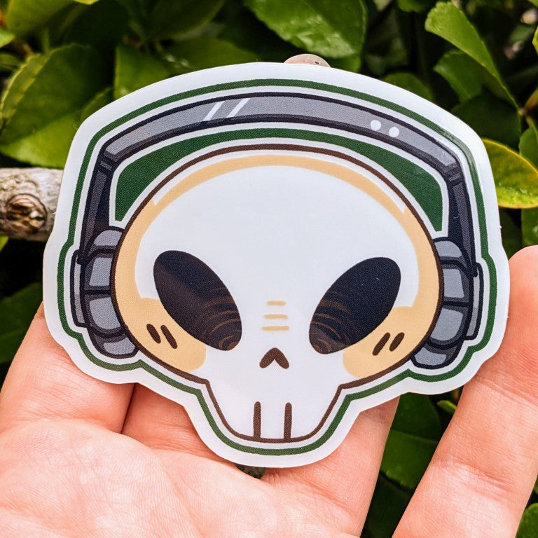 Glow in the Dark Cade Skull Sticker