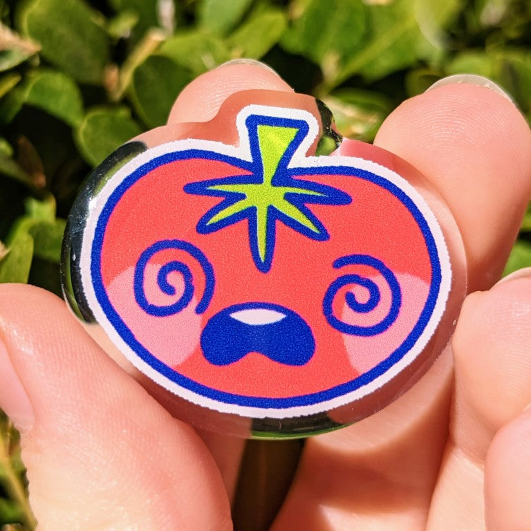 Cute Tomato Acrylic Pins 1.5"