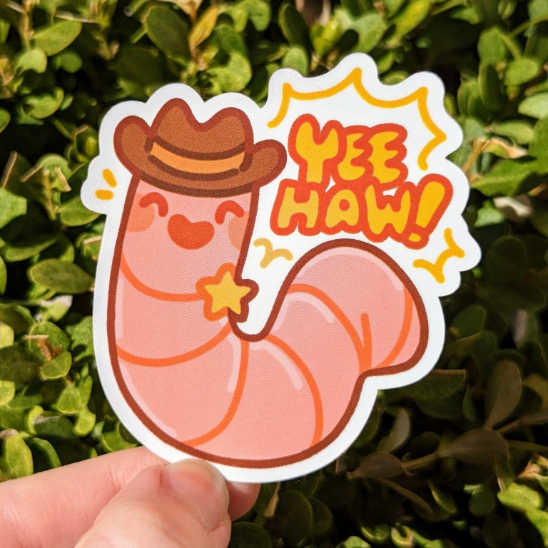 Cowboy Worm Stickers