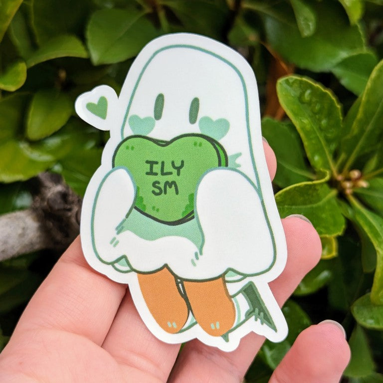 Candy Heart Ghost Stickers!