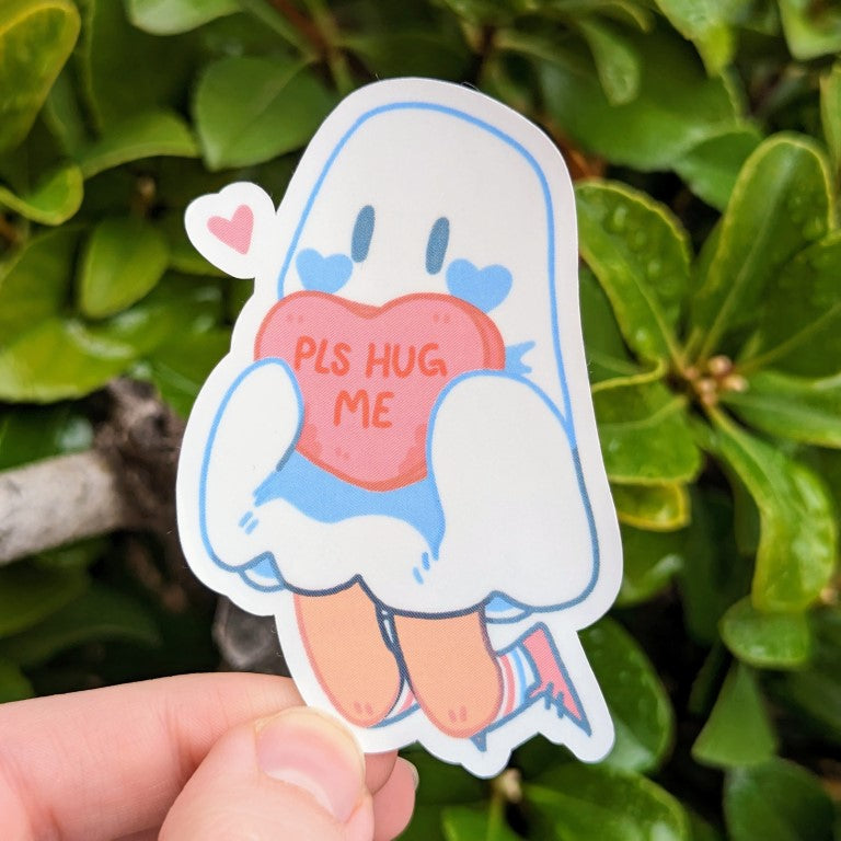 Candy Heart Ghost Stickers!