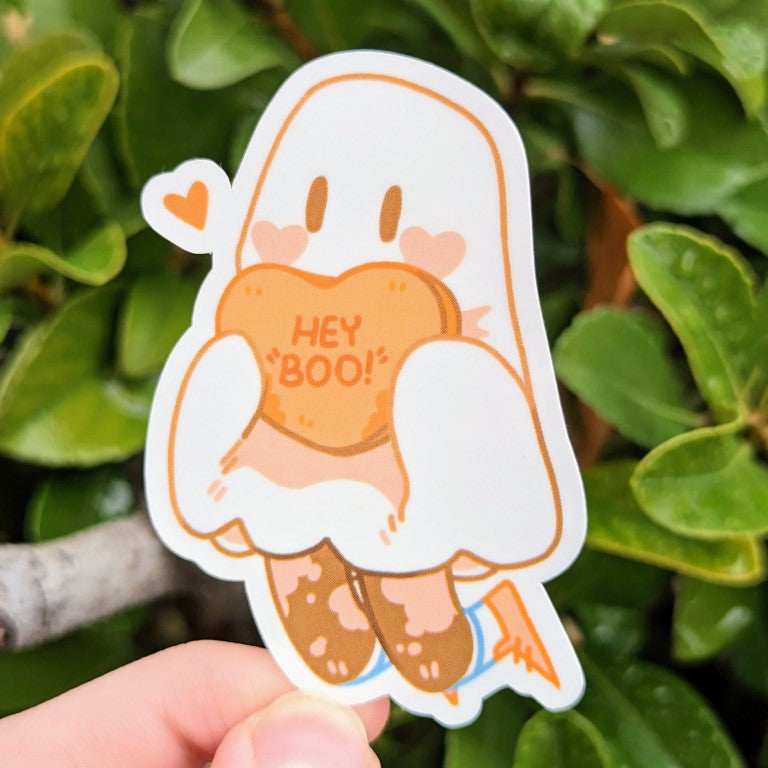 Candy Heart Ghost Stickers!