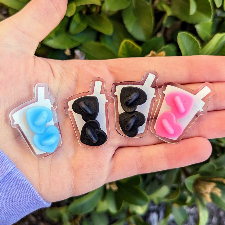 Cute Boba Cup Acrylic Pins