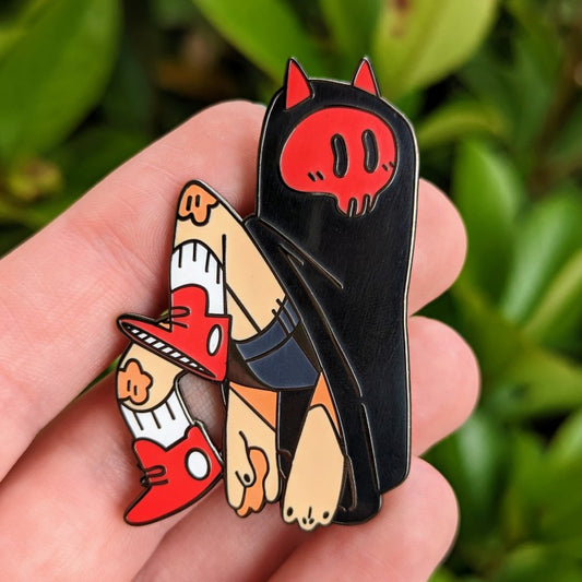 Ophelia, the devil ghost, enamel pin.