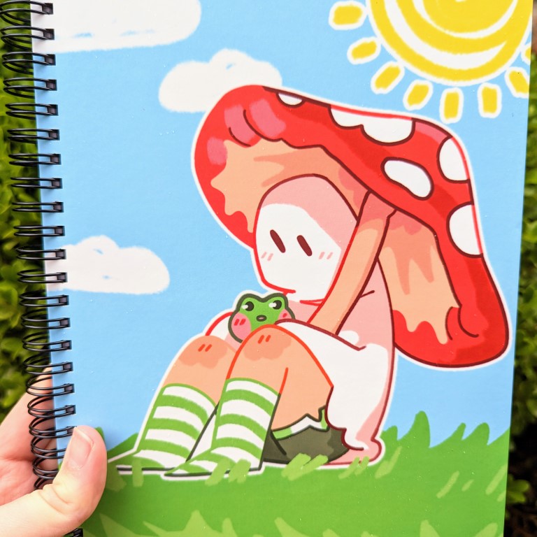 Red Mushroom Ghost Notebook
