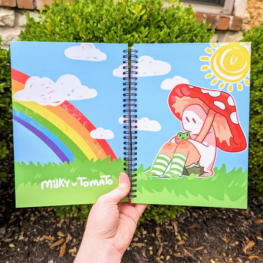Red Mushroom Ghost Notebook
