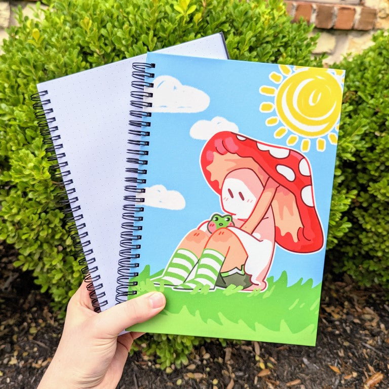 Red Mushroom Ghost Notebook